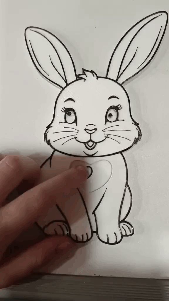Bunny easter with moving eyes