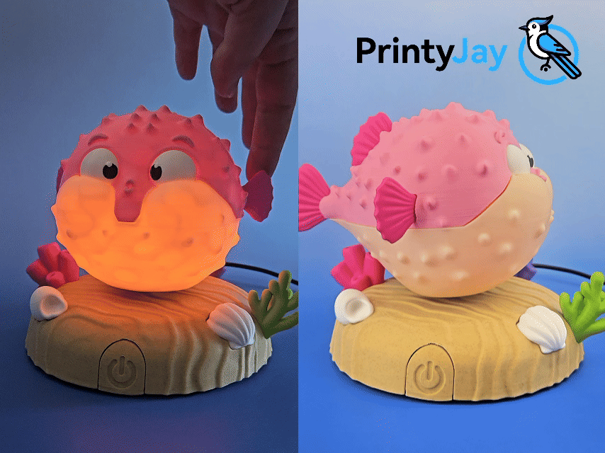 Floaty Puff - Levitating Pufferfish Lamp 