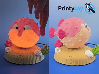 Floaty Puff - Levitating Pufferfish Lamp