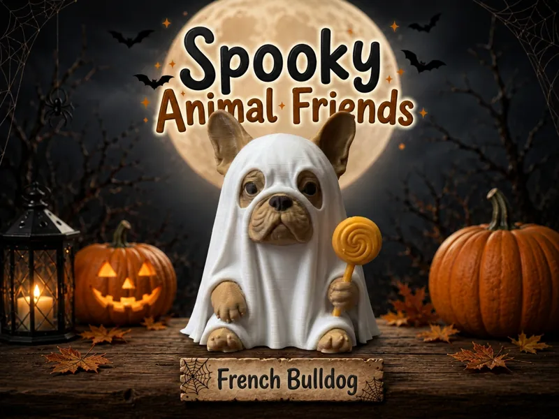 French Bulldog Ghost Spooky Animal Friends