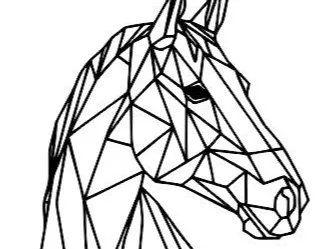 buste cheval geometrique