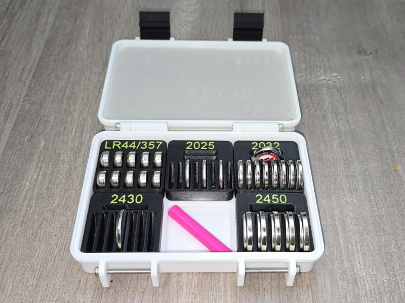 Gridfinity Coin Battery Storage Box