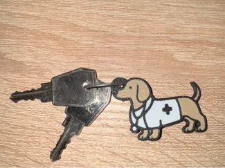 Dachshund Medic Keychain