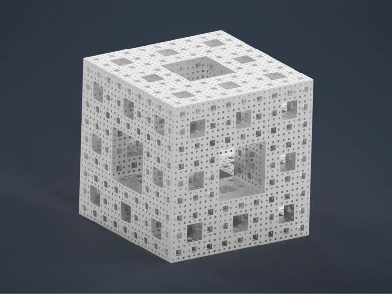 Fractal Cube (3x3x3in Menger Sponge)