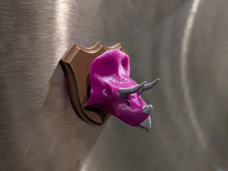 Triceratops mounted head magnet