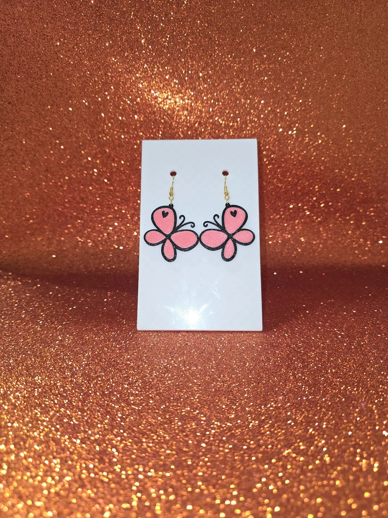 Butterfly heart v2 earrings view 2