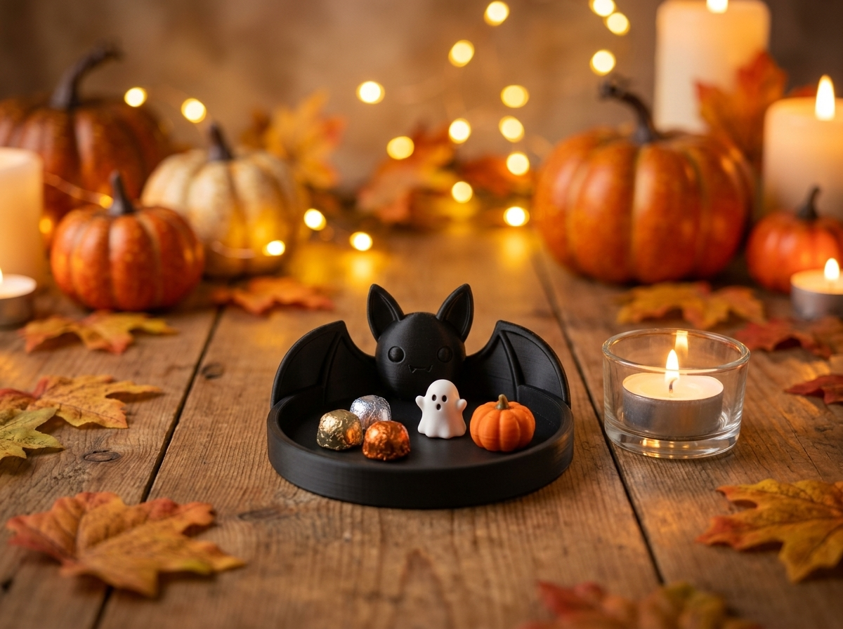 Bat Tray – 3 Sizes | Halloween Candy Dish & Decor - 1