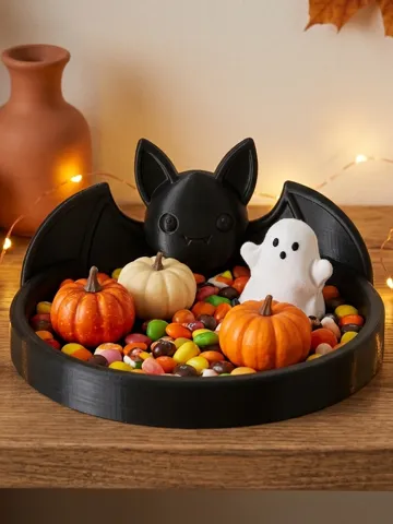 Bandeja organizadora: Bat Tray – 3 Sizes | Halloween Candy Dish & Decor — vista de referencia 2
