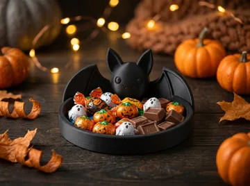 Bandeja organizadora: Bat Tray – 3 Sizes | Halloween Candy Dish & Decor — vista de referencia 3