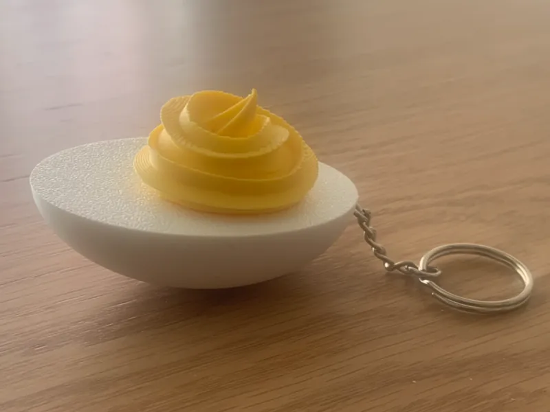 Deviled Egg Keeper Keychain