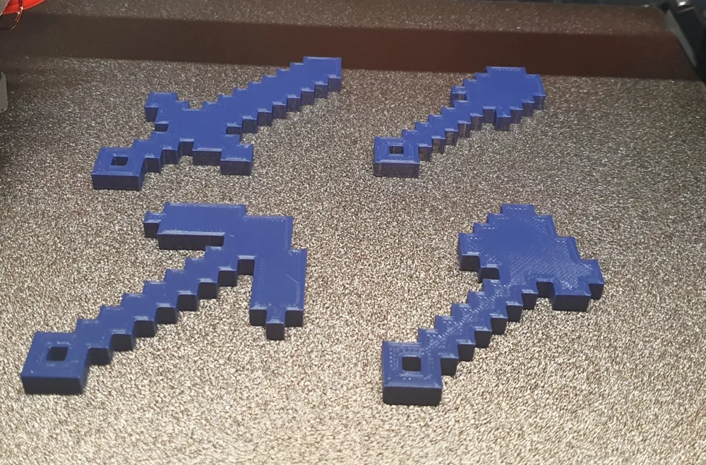 Minecraft Tools with Keychain Hole我的世界钥匙扣 by Eks - MakerWorld