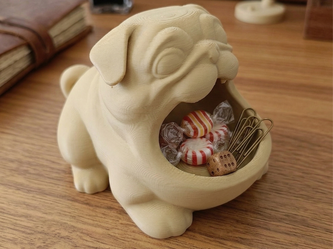 Pug "Hungry Mouth" Organizer – Small but Greedy!