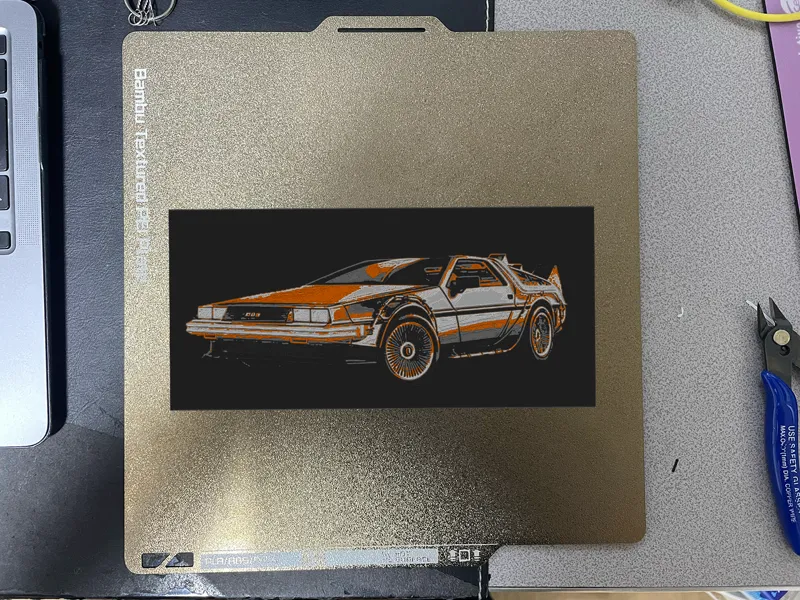 Delorean Back to the future Hueforge