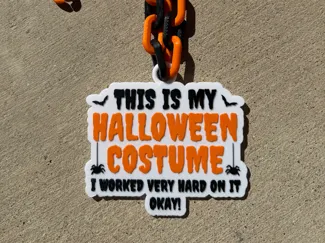 This Is My Halloween Costume Oversized Chain