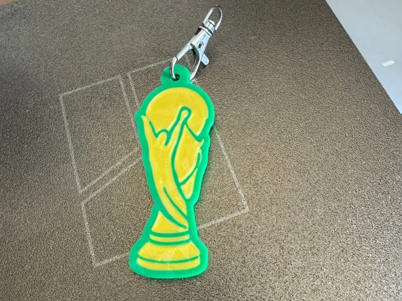 World cup trophy keychain, easy print
