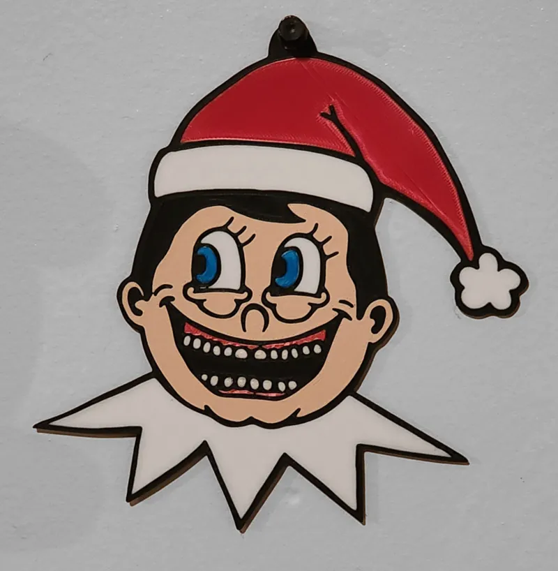 Creepy Elf wallhanger or ornament