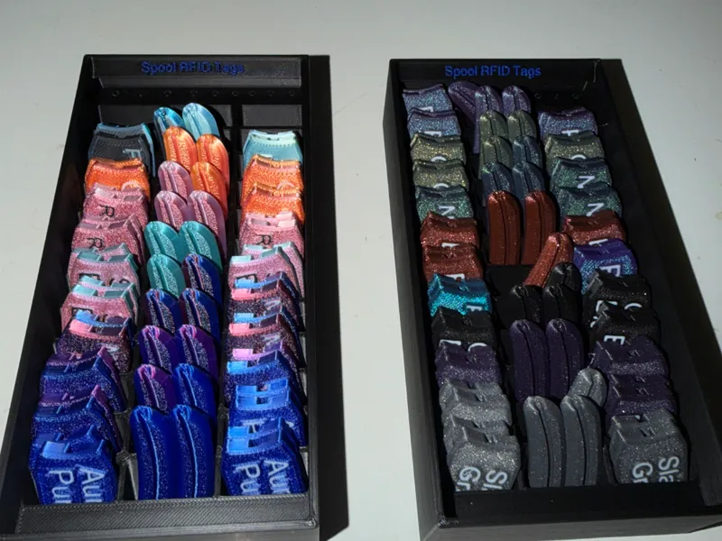 Spool RFID Tag Organiser Tray (4x2 Gridfinity)