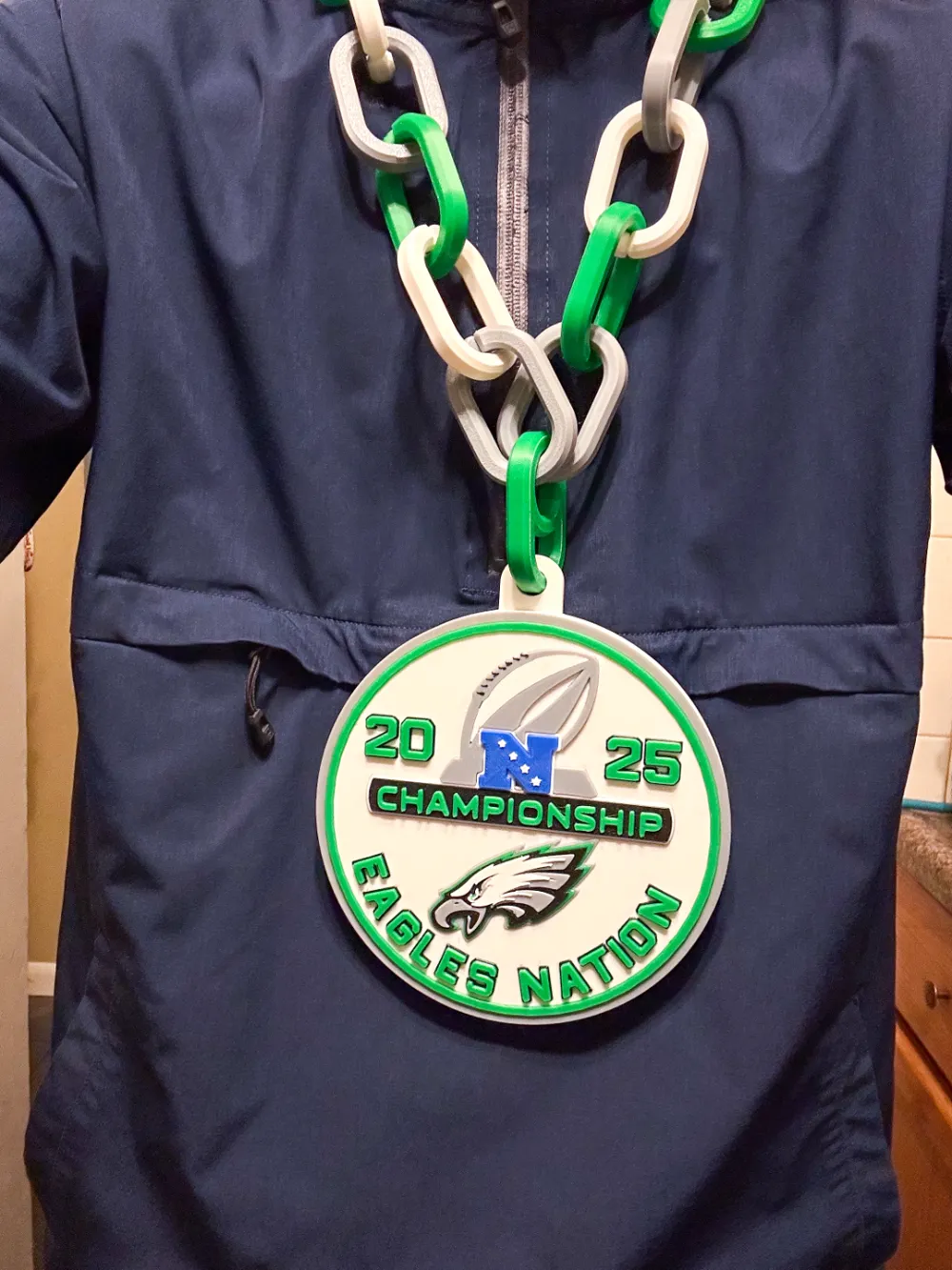 Philadelphia eagles 2025 nfc championship logo by hamilton s custom