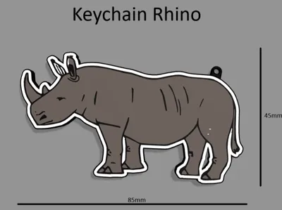 Keychain Rhino