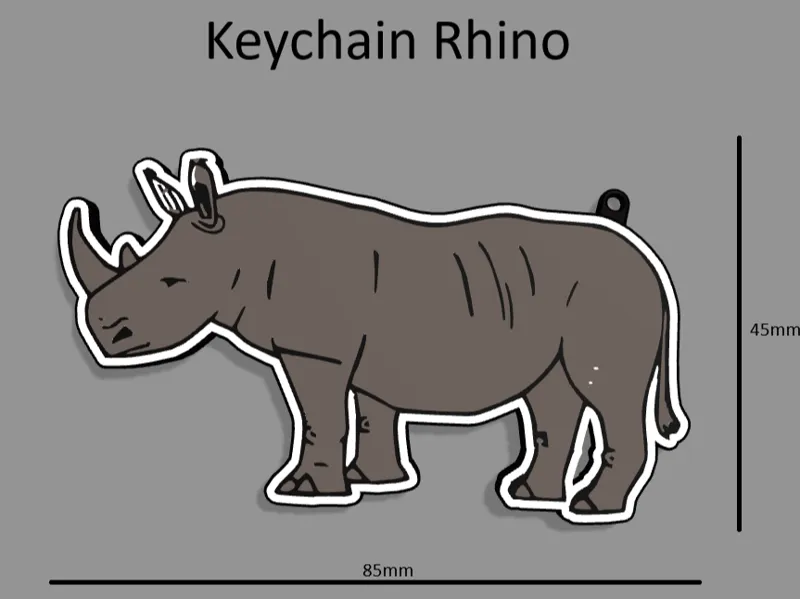 Keychain Rhino