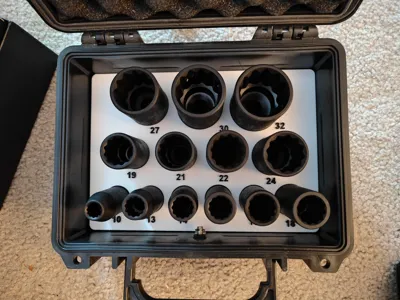 Harbor Freight Metric 13 piece socket organizer 