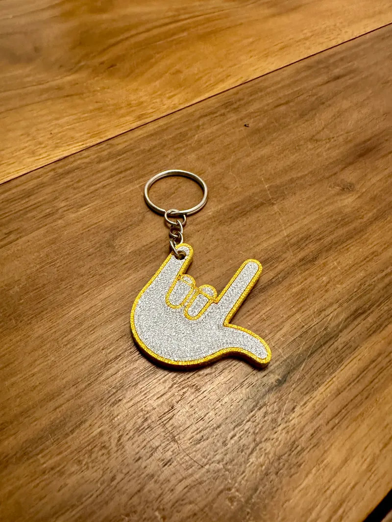 Emoji I Love Your Hand keychain