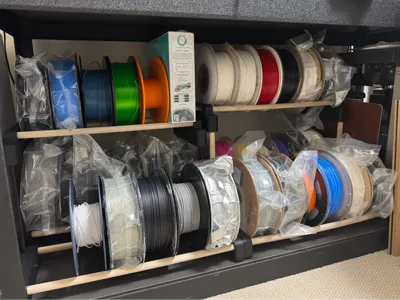 Filament Rack with DAISO wood rod
