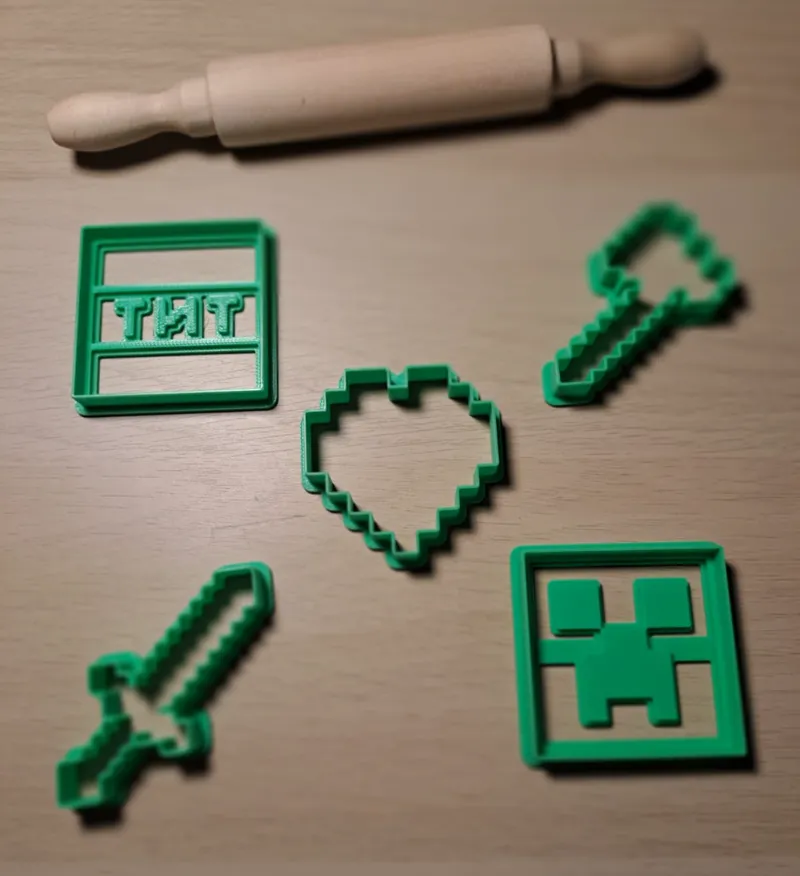 Minecraft Christmas Cookie Cutters 