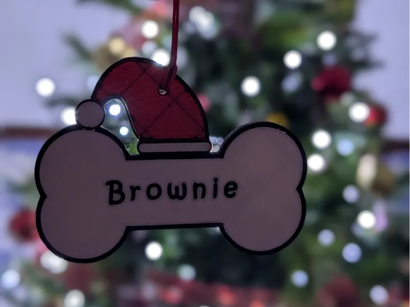 Customizable Dog Christmas Tree ornament