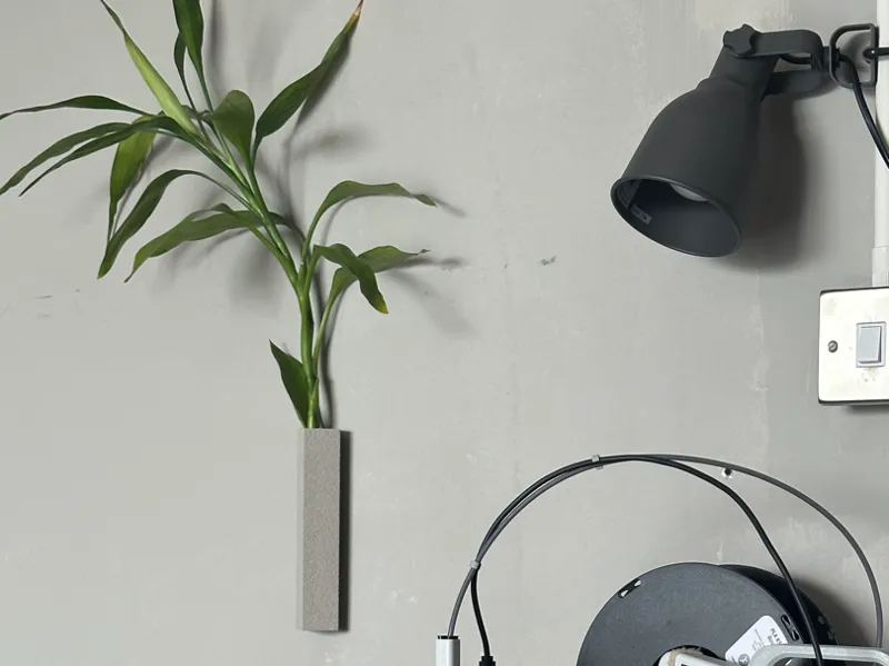 Wall mount rectangular vase