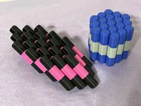 2 color, 60mm tall 0.2mm layer, 2 walls, 15% infill