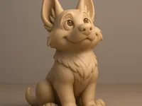Figurine chiot berger allemand style cartoon — photo 2