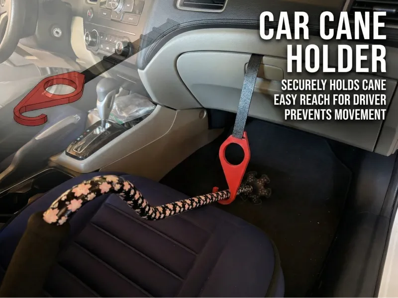 Car Cane Holder - Glovebox Mount -Grandparent Gift