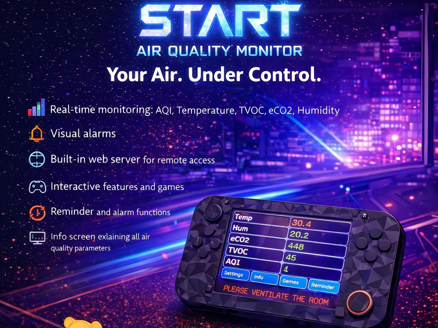 Smart Air Quality Monitor START Complete DIY Build