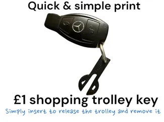 £1 uk shopping trolley token releasable