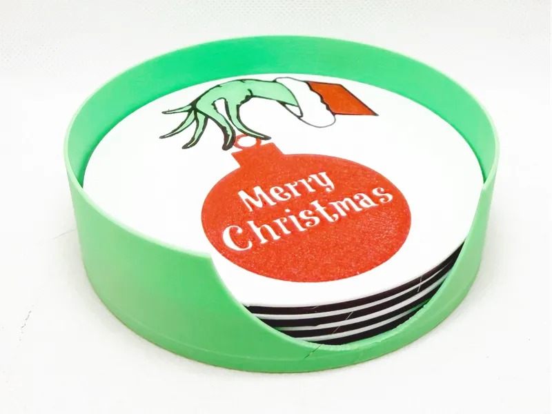 Grinch Christmas Coasters
