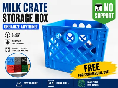 Half-Gallon Mini Milk Crate | free commercial use