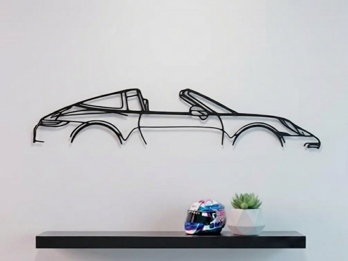Décor Mural Porsche 911 (Lignes Simples)
