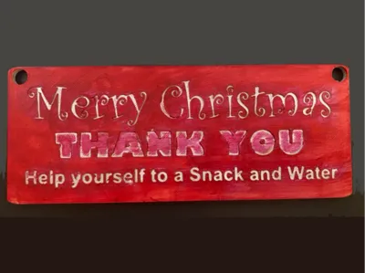 Merry Christmas/Thank You sign 4 delivery drivers