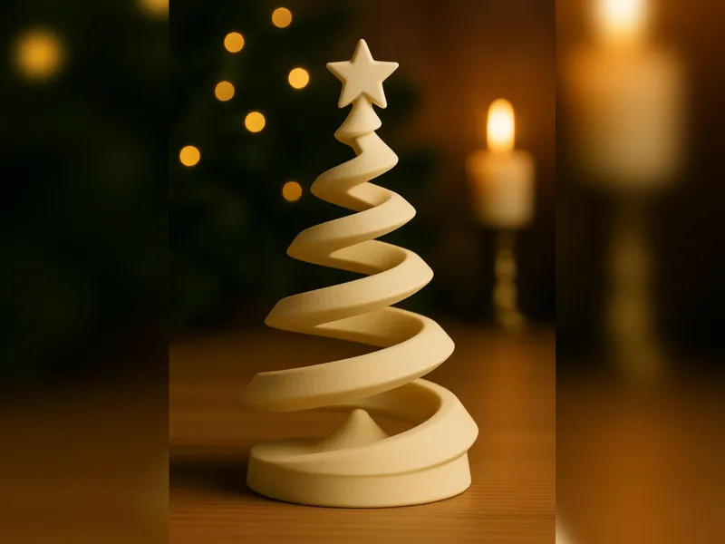 EverGlow Spiral Tree — Festive Shelf Decor