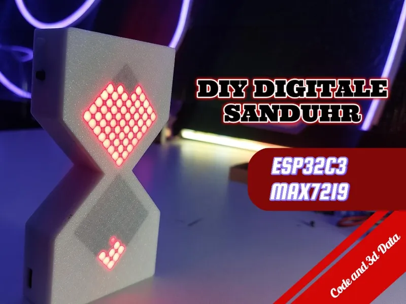 Digitale Sanduhr mit ESP32-C3 & LED-Matrix 