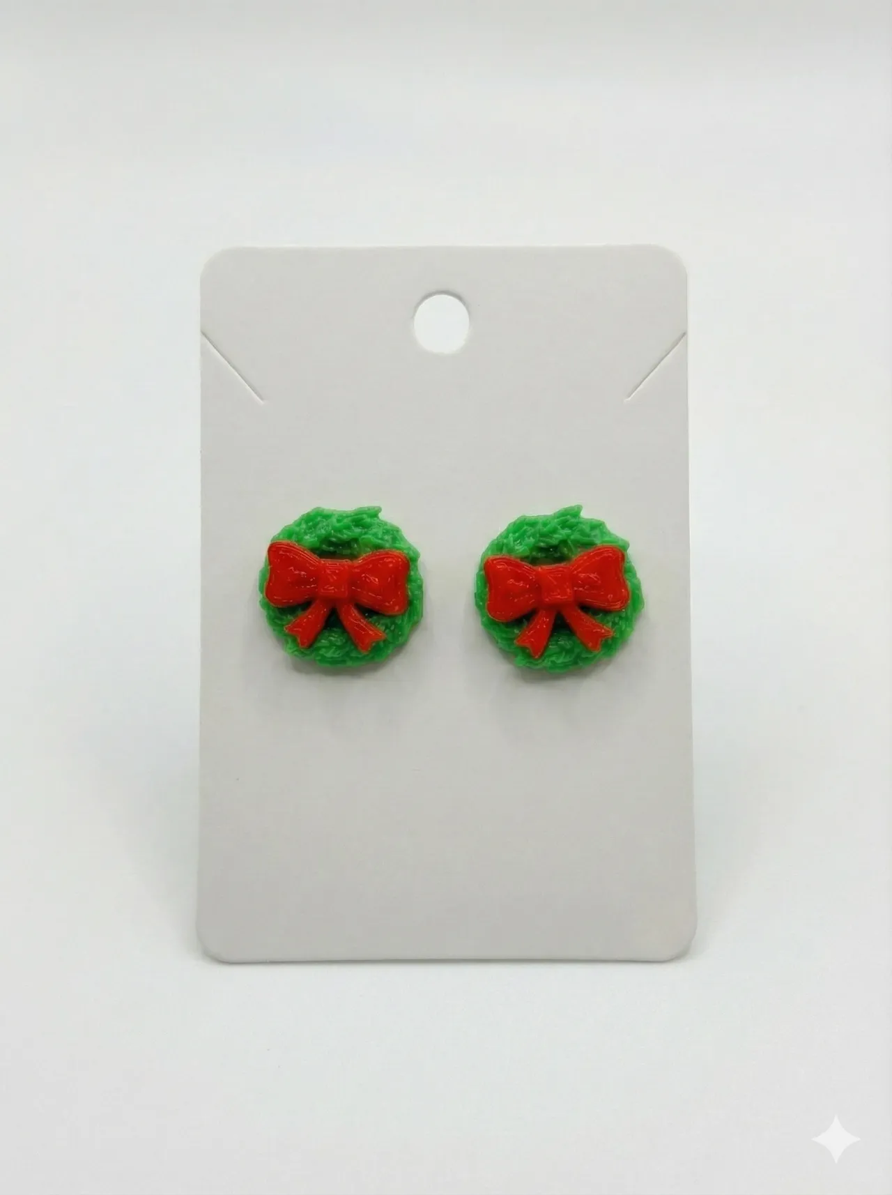 Festive Christmas Wreath Earrings-Holiday Jewelry view 2