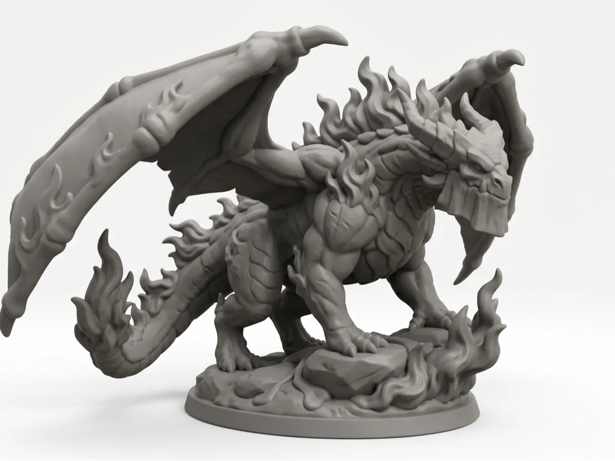 Fire dragon - Free 3D Print Model - MakerWorld