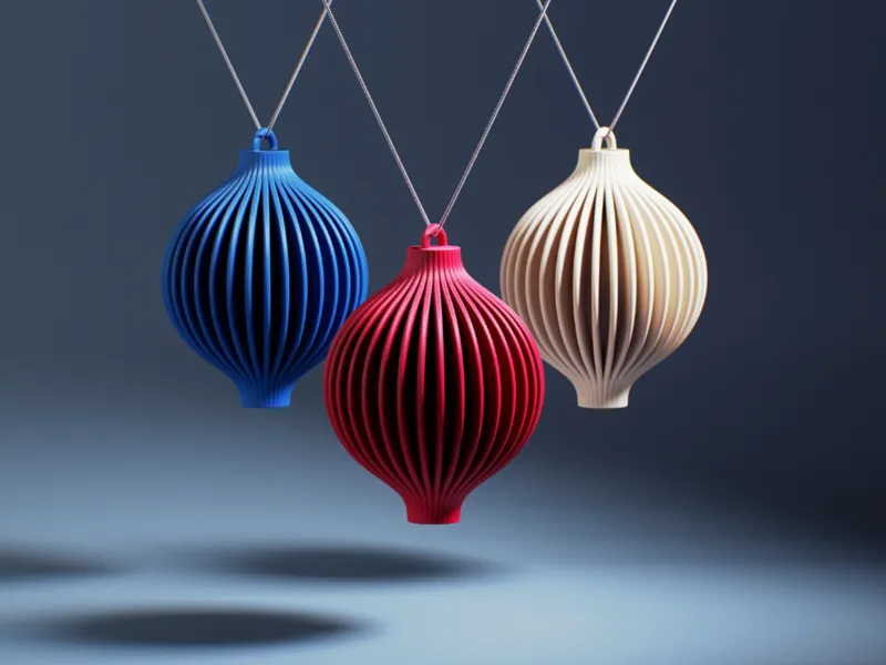 Ribbed Globe Christmas Ornament