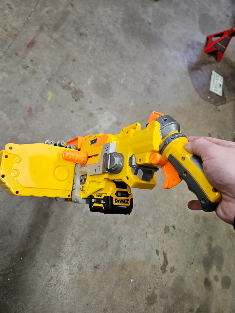 Nerf Vulcan EBF-25 Dewalt 12v Adapter