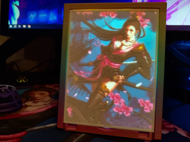 Lithophane "Samurai Lady" by Nibelart