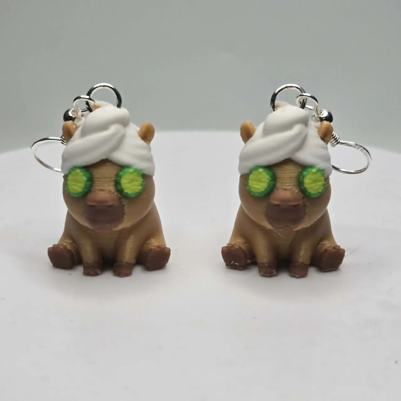 Capybara Spa Hanger Earrings view 2