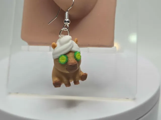 Capybara Spa Hanger Earrings