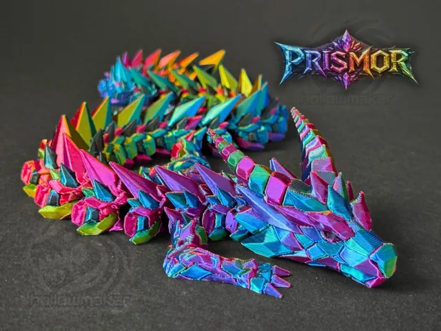Prismor - Articulated Crystal Stone Dragon