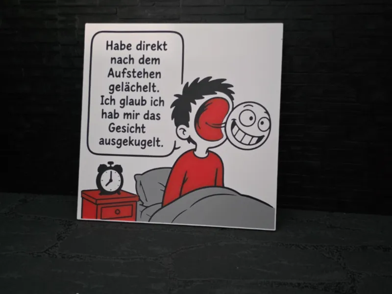 Kühlschrankmagnet Schild " Gesicht ausgekugelt"